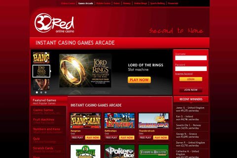 32Red Casino · Enlarge Overall site