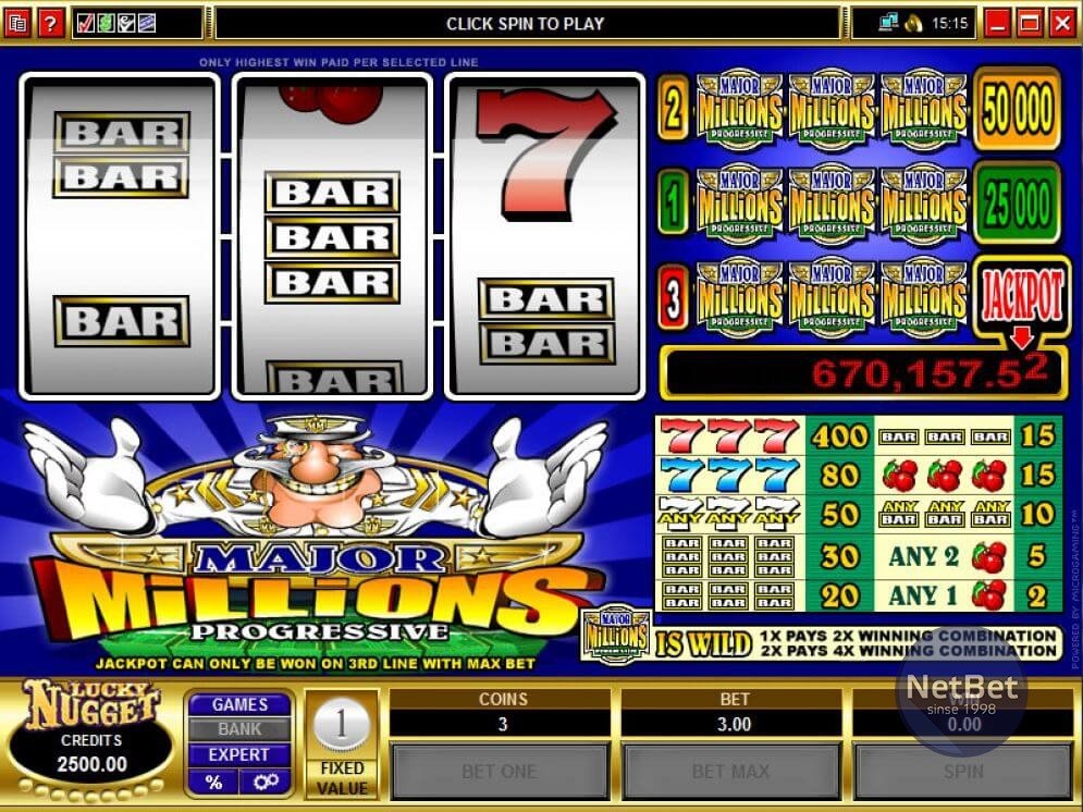 Major Millions 3-reel Slot