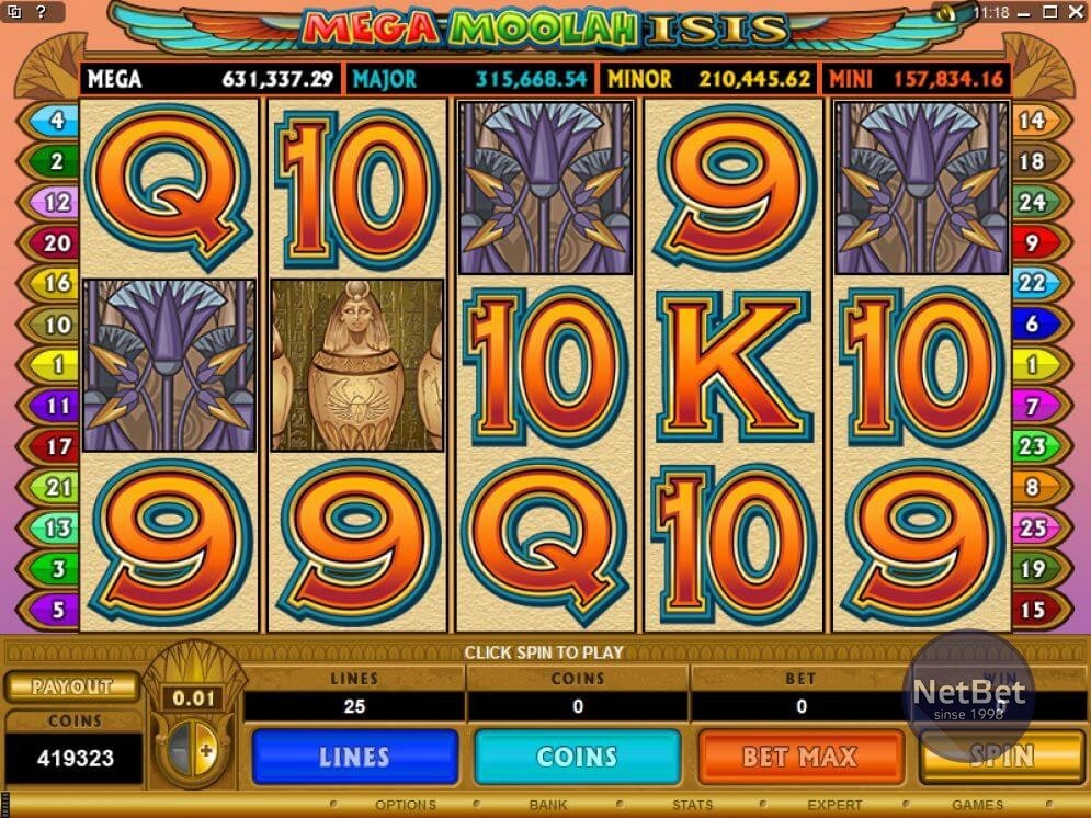 Mega Moolah Isis Slots