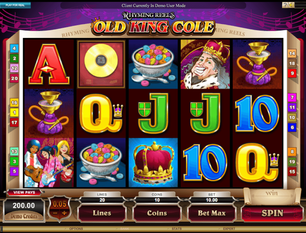 Rhyming Reels – Old King Cole Slot